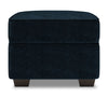 Made in Canada Customizable Sofa Lab Roll 24\" Chenille Fabric Ottoman - Luxury Indigo Blue
