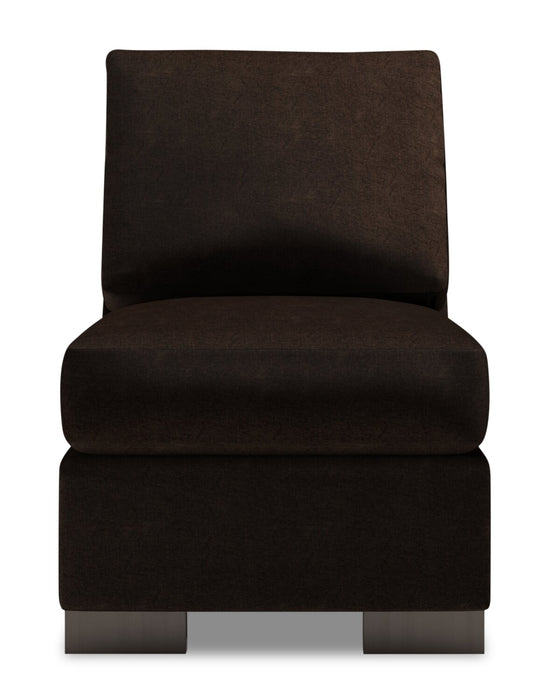 Sofa Lab Track Armless Chair - Luxury Chocolate
