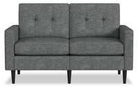 BLOK Modular Tuxedo Arm Loveseat – Steel 