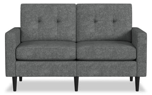 BLOK Modular Tuxedo Arm Loveseat – Steel