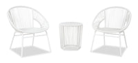 Fiji 3-Piece Patio Set - White 