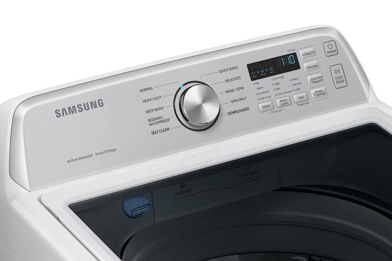 Samsung 5.3 Cu. Ft. Top-Load Washer and 7.4 Cu. Ft. Electric Dryer - White
