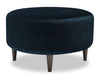 Made in Canada Customizable Sofa Lab The Curve 31\" Chenille Fabric Ottoman - Luxury Indigo Blue