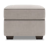 Made in Canada Customizable Sofa Lab Roll 24\" Linen-Look Fabric Ottoman - Pax Slate Grey