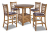 Dena 5pc Counter-Height Dining Set with Table & 4 Chairs, 42-60