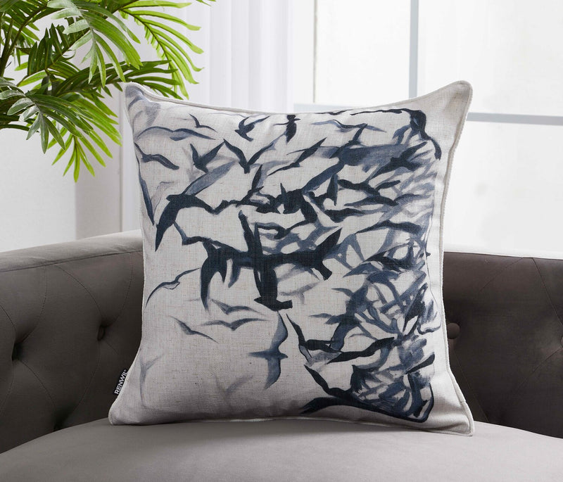 Flock Accent Pillow - Blue 