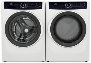 Electrolux 5.2 Cu. Ft. Front-Load Washer and 8 Cu. Ft. Electric Dryer - White