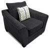 Febe Chenille Chair - Charcoal