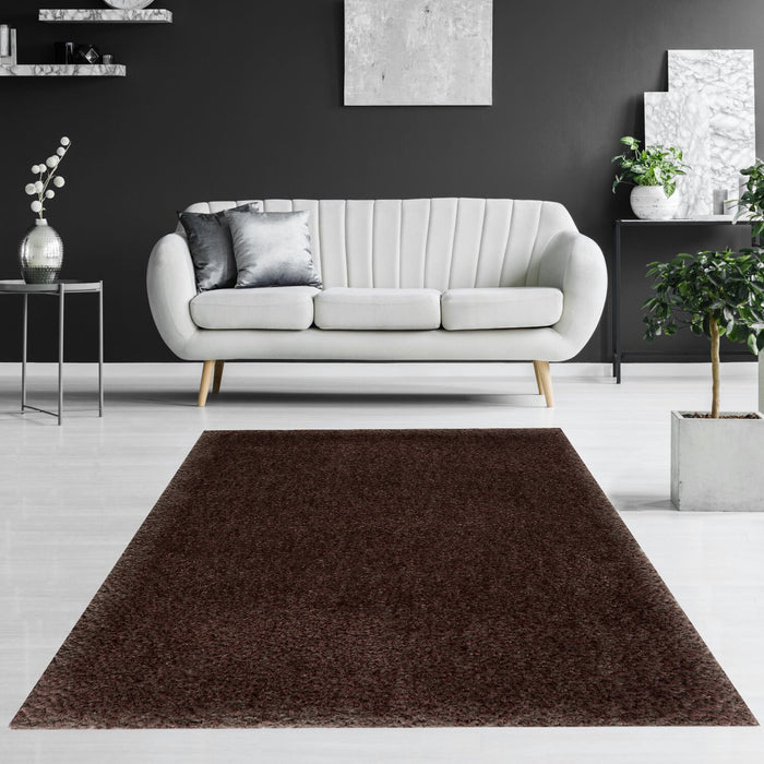 Lawson Coffee Shag Area Rug - 7'9\" x 9'5\"