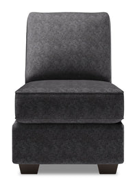 Sofa Lab Roll Armless Chair - Luxury Charcoal 