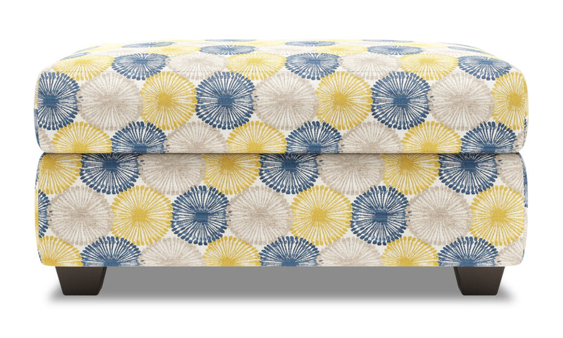 Made in Canada Customizable Sofa Lab The Trunk 39\" Fabric Storage Ottoman  Sunshine Multicolour