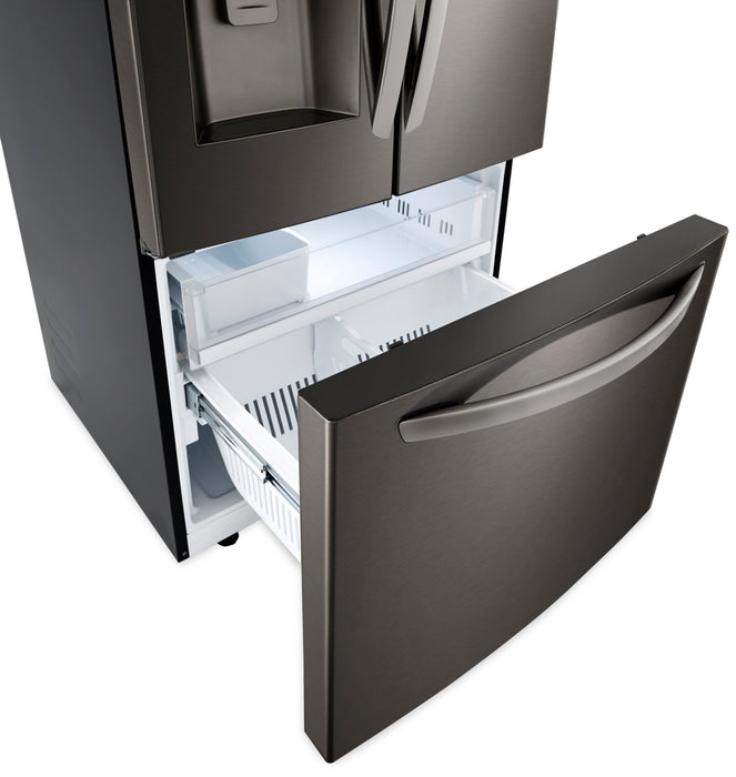 LG 33\" 25 Cu. Ft. French-Door Refrigerator - Smudge Proof Black Stainless Steel - LRFXS2503D