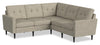 Scott Living BLOK Modular 5-Piece Fabric Sectional with Tuxedo Arms and Reversible Cushions - Taupe