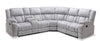 Colton 3-Piece Chenille Fabric Reclining Sectional with Storage Console and Dual Cupholders - Grey