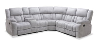 Colton 3-Piece Chenille Reclining Sectional with Console - Grey 