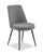 Kort & Co. Fig Dining Chair with Chenille Polyester Fabric, Metal - Grey