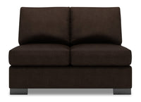 Sofa Lab Track Armless Loveseat - Luxury Chocolate