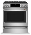 Cafe 5.7 Cu. Ft. Smart Electric Range with In Oven Camera and Cooktop Sensor - Stainless Steel - CHS90XP2MS1