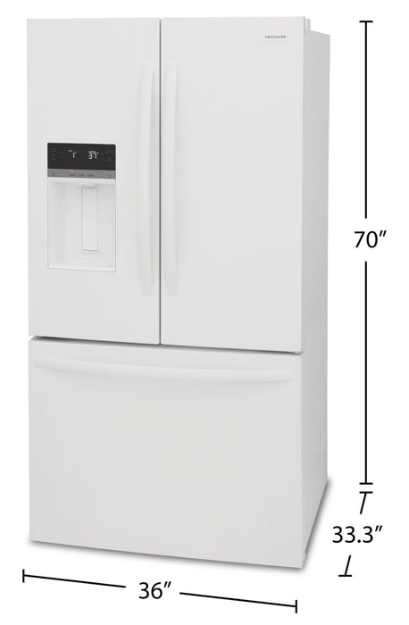 Frigidaire 36\" 27.8 Cu. Ft. Standard-Depth French-Door Refrigerator - White - FRFS2823AW