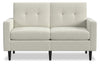 BLOK Modular Tuxedo Arm Loveseat - Ivory Boucle