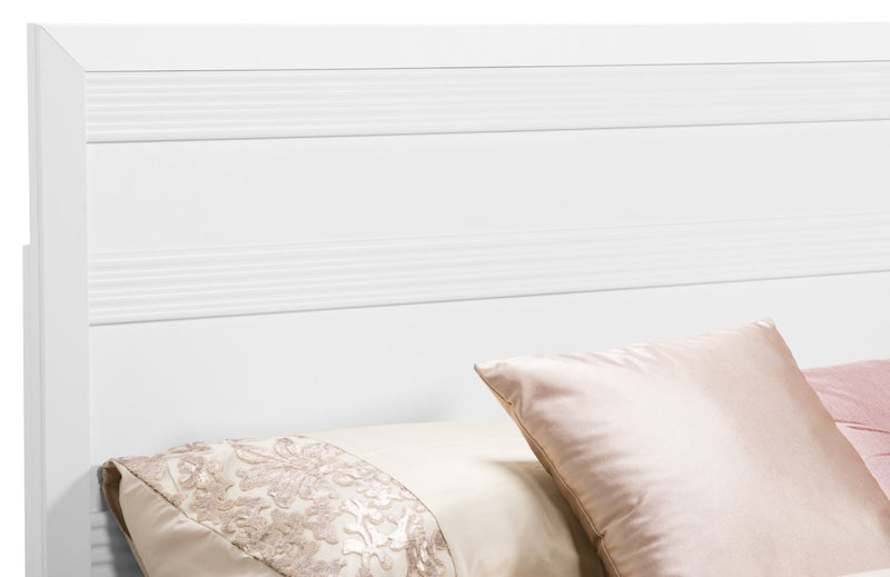 Olivia Full Headboard - White