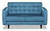 Devlin Velvet Loveseat - Blue