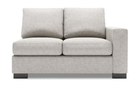 Sofa Lab Track RAF Loveseat - Luxury Silver 
