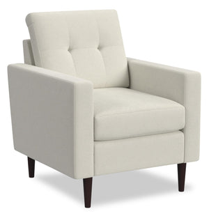 BLOK Modular Tuxedo Arm Chair -  Ivory Boucle