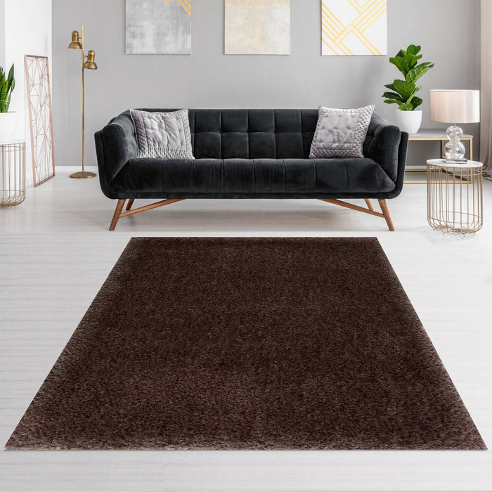 Lawson Coffee Shag Area Rug - 7'9\" x 9'5\"
