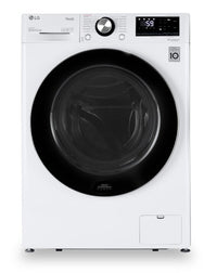 LG 2.6 Cu. Ft. Smart Front-Load High-Efficiency Steam Washer - White - Stackable - WM1455HWA 