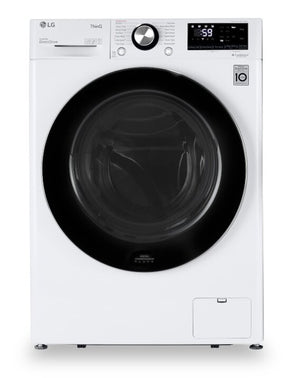 LG 2.6 Cu. Ft. Smart Front-Load High-Efficiency Steam Washer - White - Stackable - WM1455HWA