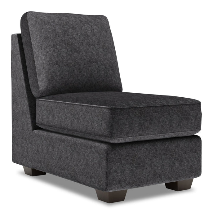 Sofa Lab Roll Armless Chair - Luxury Charcoal