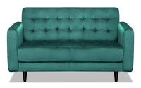 Devlin Velvet Loveseat - Green 