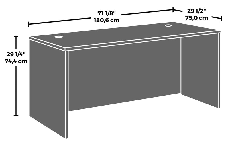 Affirm 71.10\" Commercial Grade Office Desk - Hudson Elm