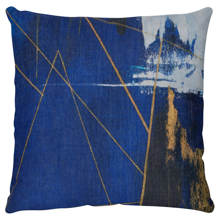 Abstract Accent Pillow - Blue 