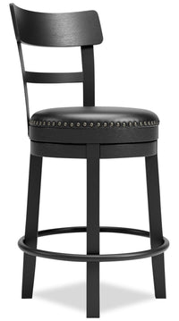 Otis Counter-Height Swivel Stool - Black 