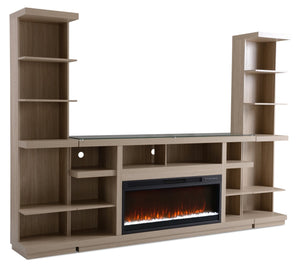 Axel 3-Piece Electric Fireplace Entertainment Centre with 74
