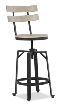 Axel Adjustable Counter-Height Swivel  Stool - Whitewash 