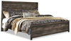 Sawyer Panel Bed with Headboard & Frame, Rustic, Grey - King Size