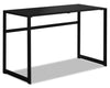 Kyle 48\" Glass-Top Office Desk - Black