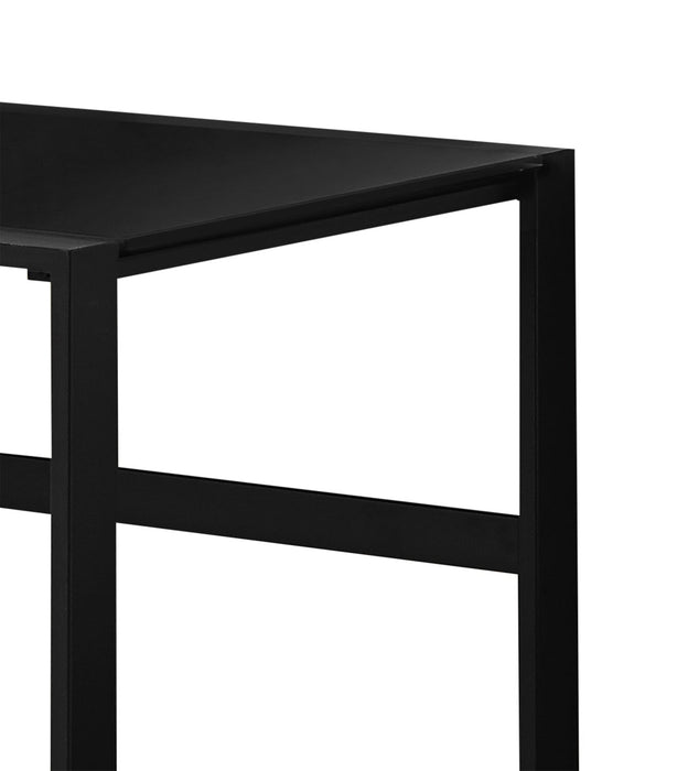 Kyle 48\" Glass-Top Office Desk - Black