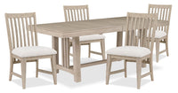 Athena 5pc Dining Set with Table & 4 Chairs, 78-96