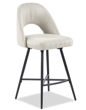 Elijah Swivel Counter-Height Stool - Taupe