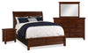 Sonoma 6pc Bedroom Set with Bed, Dresser, Mirror & Nightstand, Mango Brown - King Size
