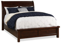 Sonoma Panel Bed with Headboard & Frame, Mango Brown - Queen Size 