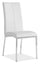 Milton Dining Chair with Vegan-Leather Fabric, Metal - White