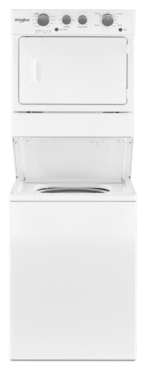 Whirlpool 4 Cu. Ft Gas Stacked Laundry Center 9 Wash Cycles and AutoDry™ - WGT4027HW