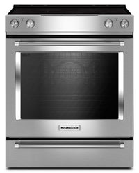 KitchenAid 6.4 Cu. Ft. Electric Range with AquaLift® and Self-Clean - Stainless Steel - YKSEG700ESS 