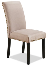 York Dining Chair with Linen-Look Fabric - Taupe 